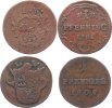 Löwenstein-Wertheim-Rochefort 2 x Cu Pfennig Dominik Constantin 1789-1806.