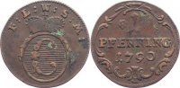 Löwenstein-Wertheim-Rochefort Cu Pfennig Dominik Constantin 1789-1806.