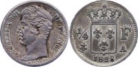 Frankreich 1/4 Franc Karl X. 1824-1830.