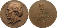 Sachsen-Leipzig, Stadt Bronzemedaille Medaillen von Bruno Eyermann.