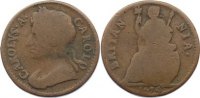 Großbritannien Cu Farthing Charles II. 1660-1685.