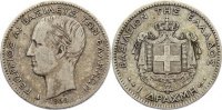 Griechenland 1 Drachme George I. 1863-1913.