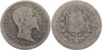 Italien-Risorgimento (Einigungsbewegung) 50 Centimi 1859 Viktor Emanuel II., König von Sardinien-Piemont 1849-1861. selten, gering erhalten