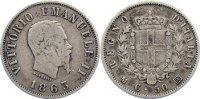 Italien-Königreich 50 Centesimi Vittorio Emanuele II. 1861-1878.