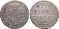 Trier, Erzbistum 1/6 Taler Johann Philipp von Walderdorff 1756-1768.