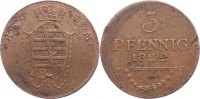 Sachsen-Coburg-Saalfeld Cu 3 Pfennig Ernst 1806-1826.