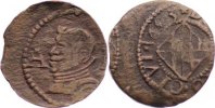 Spanien-Barcelona Cu Ardite Philipp IV. 1621-1665.