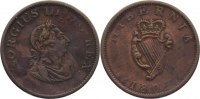 Irland Cu Halfpenny George III. 1760-1820.