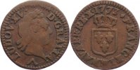 Frankreich Liard á la vieille tête 17 Ludwig XV. 1715-1774. -