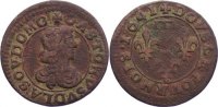 Frankreich-Dombes Cu Double Tournois Gaston von Orleans 1628-1657.