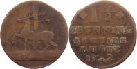 Stolberg-Stolberg Cu 1 1/2 Pfennig Christoph Friedrich und Jost Christian 1704-1738.