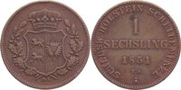 Schleswig-Holstein, Königliche Linie Cu 1 Sechsling Unter Statthalterschaft 1848-1851.