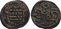 Sachsen-Neu-Gotha Cu Heller Ernst der Fromme 1640-1675.