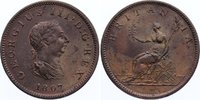 Großbritannien Cu Halfpenny George III. 1760-1820.