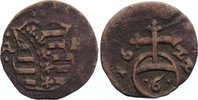 Sachsen-Altenburg Kipper Cu 6 Pfennig Johann Philipp und seine drei Brüder 1603-1625.