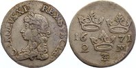Schweden 2 Mark Karl XI. 1660-1697.