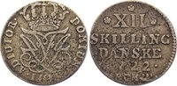 Norwegen 12 Skilling Friedrich IV. 1699-1730.
