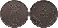 Dänemark Cu 2 Öre 1 Christian IX. 1863-1906.