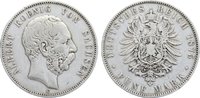 Sachsen 5 Mark Albert 1873-1902.
