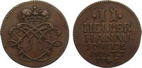 Hanau-Münzenberg Cu 2 Heller Wilhelm VIII. von Hessen-Kassel 1736-1760.