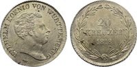 Württemberg 20 Kreuzer Wilhelm I. 1816-1864.