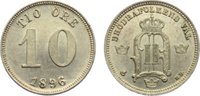 Schweden 10 Öre 1 Oskar II. 1872-1907.