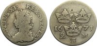 Schweden 2 Mark Karl XI. 1660-1697.