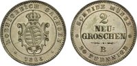 Sachsen-Albertinische Linie 2 Neugroschen Johann 1854-1873.