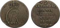 Dänemark 2 Skilling Christian VII. 1766-1808.