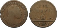 Italien-Neapel und Sizilien Cu 6 Tornesi Ferdinand IV. (2. Regierungszeit) 1799-1805.