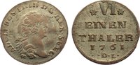 Pommern-unter schwedischer Besetzung 1/6 Taler Adolph Friedrich 1751-1771. -