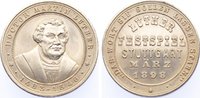 Reformation Versilberte Bronzemedaille 1898 Deutschland zaponiert, vorzüglich +