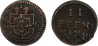 Trier, Erzbistum 2 Pfennig Johann Hugo von Orsbeck 1676-1711. -