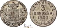 Sachsen-Meiningen 3 Kreuzer Bernhard Erich Freund 1803-1866. -