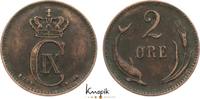 Dänemark Cu 2 Öre 1 Christian IX. 1863-1906. -