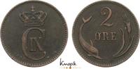 Dänemark Cu 2 Öre 1 Christian IX. 1863-1906. -