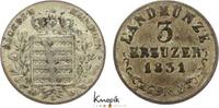 Sachsen-Meiningen 3 Kreuzer Bernhard Erich Freund 1803-1866. -