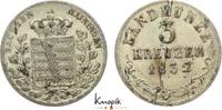 Sachsen-Meiningen 3 Kreuzer Bernhard Erich Freund 1803-1866. -