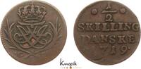 Dänemark Cu 1/2 Skilling Friedrich IV. 1699-1730. -