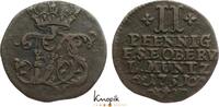 Sachsen-Weimar-Eisenach Cu 2 Pfennig Friedrich III. von Gotha-Altenburg, als Vormund 1749-1755. -