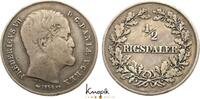 Dänemark 1/2 Riksdaler Frederik VII. 1848-1863. -