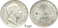 Baden-Durlach 1/2 Gulden Friedrich I. 1852-1907. -