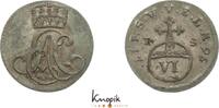 Sachsen-Weimar-Eisenach 6 Pfennig Ernst August Constantin 1756-1758. -