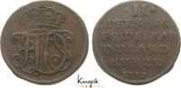 Sachsen-Weimar-Eisenach Cu 2 Pfennig Franz Josias von Sachsen-Coburg-Saalfeld, Vormund 1749-1755. -