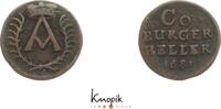 Sachsen-Coburg Cu Heller Albrecht III. 1680-1699. -