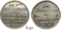 Schweinfurt, Stadt Kleine Silbermedaille 1817 justiert, sehr schön