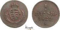 Sachsen-Albertinische Linie Cu Pfennig Friedrich August I. 1806-1827. -