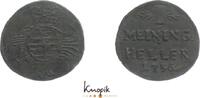 Sachsen-Meiningen Cu Heller 1756 Anton Ulrich 1746-1763. fast sehr schön