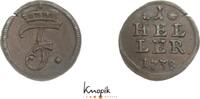Brandenburg-Bayreuth Cu 1 Heller Friedrich 1735-1763. -
