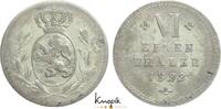 Hessen-Kassel 1/6 Taler 1822 Wilhelm II. 1821-1847. selten, sehr schön